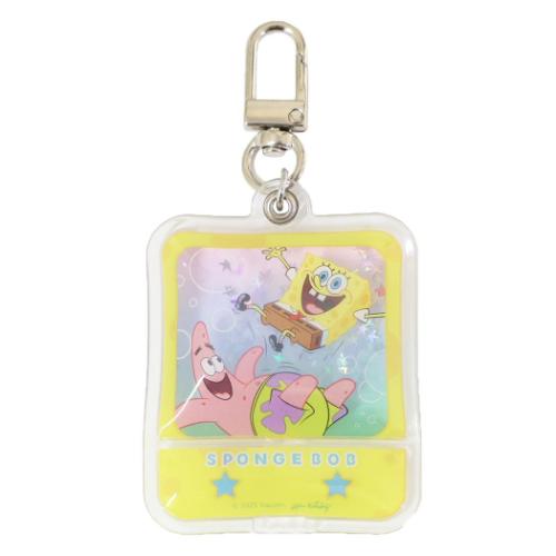 スポンジボブ キーリング ゲーム機風キーホルダー イエロー ティーズファクトリー