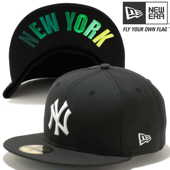 ニューエラ 5950キャップ アンダーバイザー グラデーション ニューヨークヤンキース ブラック ホワイト Era 59FIFTY Cap Under Visor Gradation York Yankees