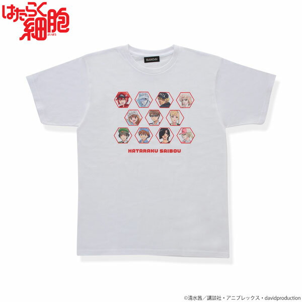 はたらく細胞 大集合！Tシャツ ホワイト L バンダイ
