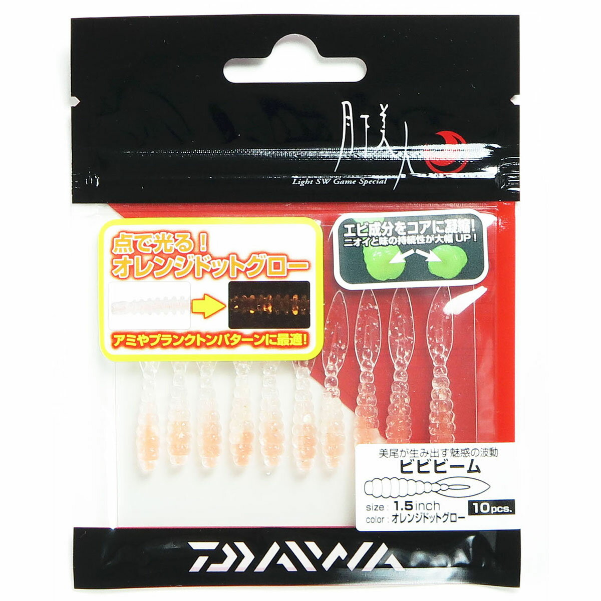 ダイワ Daiwa 月下美人 ビビビーム 1.5インチ オレンジドットグロー 07420095