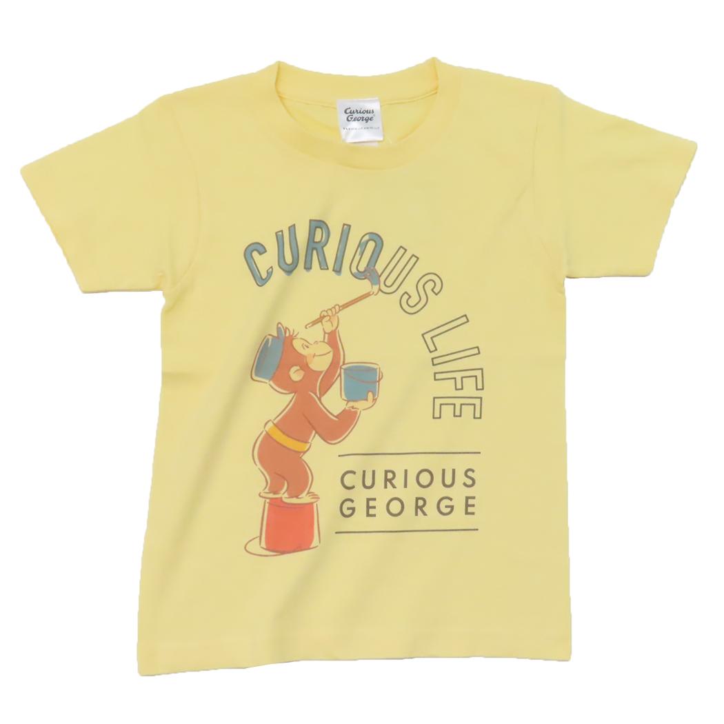 おさるのジョージ 子供用Tシャツ キッズT-SHIRTS おえかき キッズ120 スモールプラネット 半袖 絵本