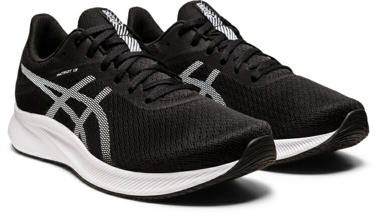 アシックス 4550455583222 1011B567 PATRIOT 13 BLACK WHITE サイズ：25．5