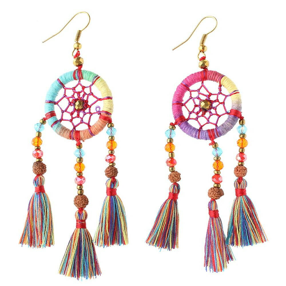 ドリームキャッチャービーズピアス マルチカラー 10219712080
