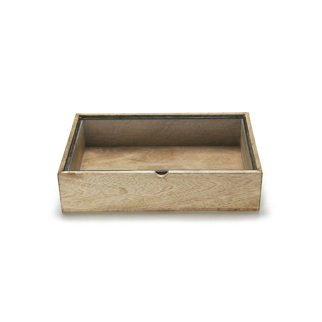 DETAIL RECTANGLE WOODEN BOX WITH GLASS LID Mサイズ