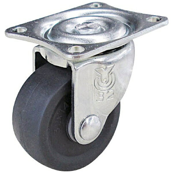 ユーエイキャスター G32EL プレート式 自在 キャスター エラストマー 車輪径32mm Gタイプ G型 取付寸法30×24 Gシリーズ エラストマーキャスター自在車 YUEI