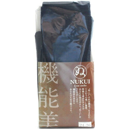 NUKUI 5本指靴下 ダークグレー 24-26cm(1足)