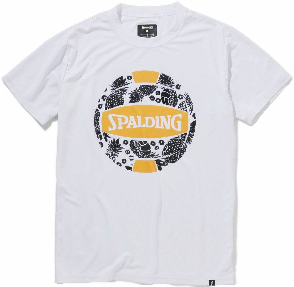SMT210590-2000-3XL スポルディング バレーボールTシャツ トロピカル ホワイト・サイズ：3XL SPALDING