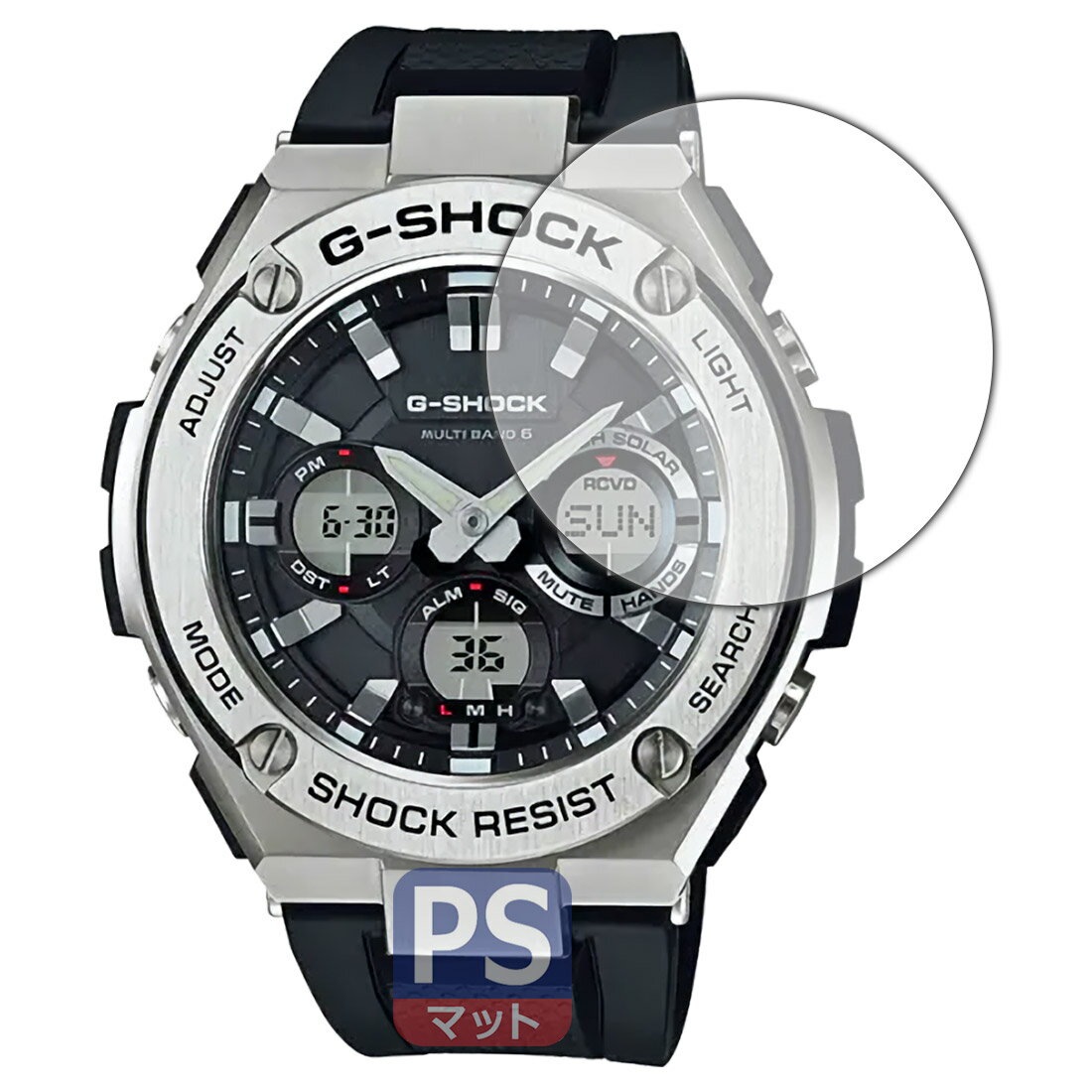 PDA工房 G-SHOCK GST-W110 / GST-W130対応 PerfectShield 保護 フィルム 3枚入 反射低減 防指紋 日本製 120PDA60277073