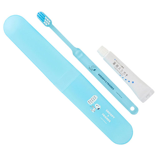 ファイン スヌーピー&フレンズ 歯ブラシセット ブルー SFS-85BX5