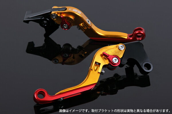 SPEEDRA スピードラ アルミビレットアジャストレバーセット 可倒延長式 エクステンションカラー：グリーン / アジャストカラー：チタン / レバー本体カラー：ゴールド YZF-R1
