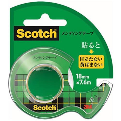3M スコッチ メンディングテープ 25mm径 18mm×7.6m(1巻)