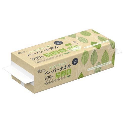 エルヴェールペーパータオル紙包装シングル 200枚