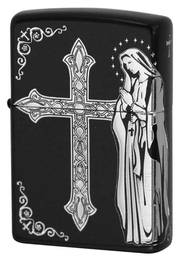 ZIPPO ジッポー オイルライター NO200 MARIA＆CROSS シルバー 1201S417