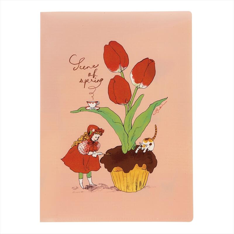 KR A5Wクリアファイル 花 CD04596