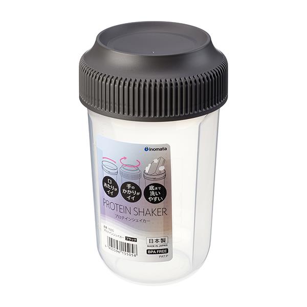 イノマタ化学｜inomata プロテインシェイカー 満水容量：約560mL ブラック 1550
