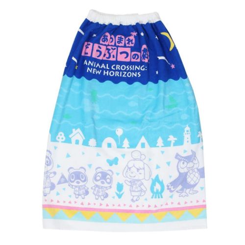 どうぶつの森 ラップタオル 80cm丈 巻き巻きタオル バンダイ 海プール着替えタオル 男の子 女の子