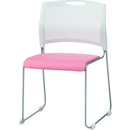 藤沢工業 TOKIO スタッキングチェア NSW-T10L レザー パステルピンク NSW-T10L-PP