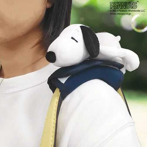 つれてって！スヌーピーショルダーパッド　ネイビー
