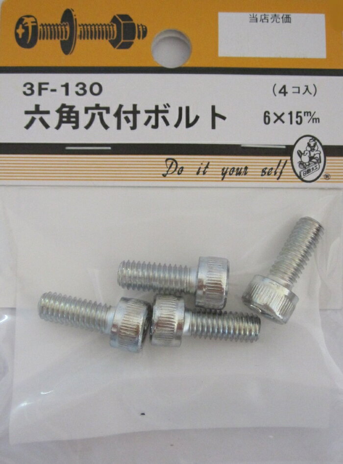 ビーバー 六角穴付ボルト 6X15 BV 3F130