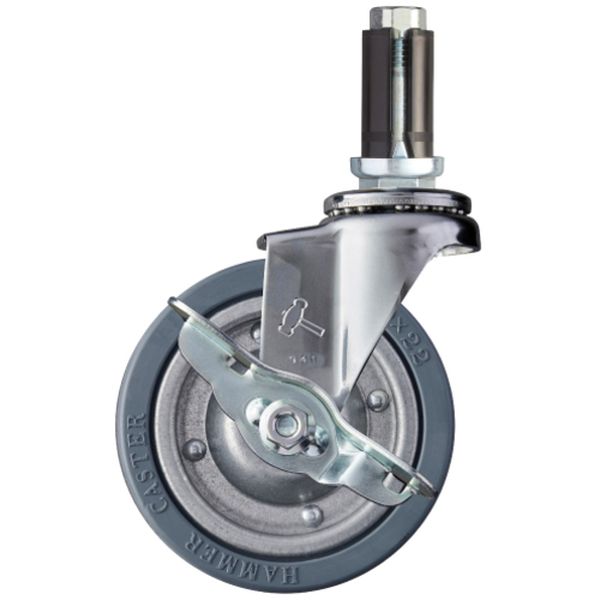 ハンマーキャスター 4155EU-PR100 EUシリーズ自在SP付プレスタイヤ車100mm