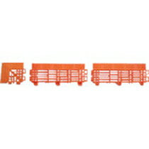 ミヅシマ工業 4200180 チェックチェッカー 中フチ＋ 65×150mm オレンジ