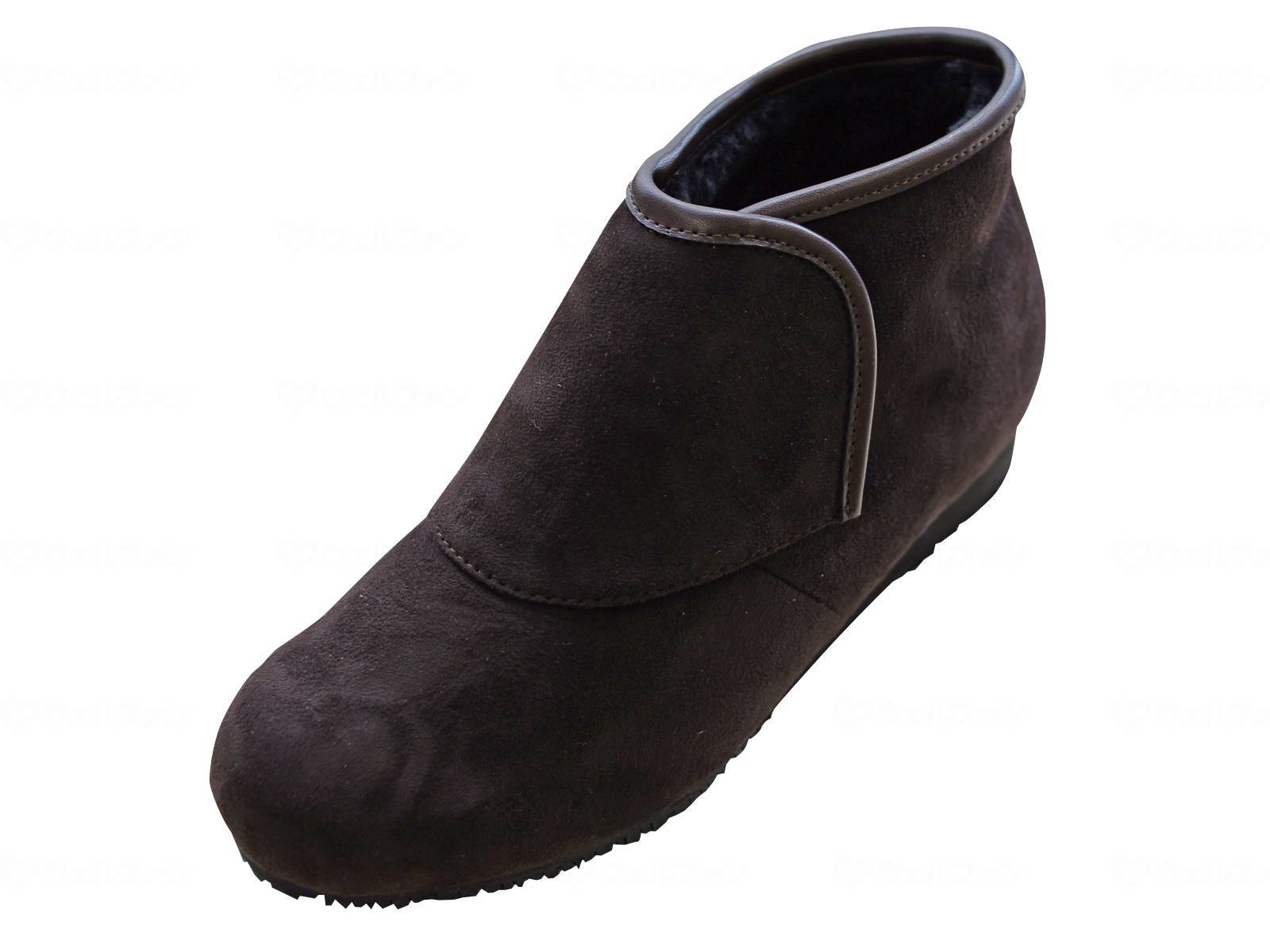 ウェルファン 防寒ブーツ リシェス 防滑ソール 婦人用 ブラウン M