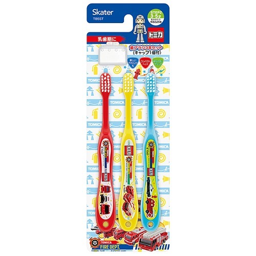 園児用歯ブラシ3Pキャップ付 トミカ19 TB5ST(3本入)
