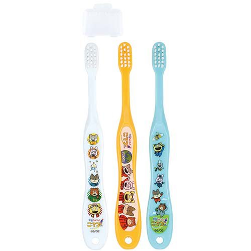 歯ブラシ 子供 キャップ付 3~5才 3本 キャラクター 宇宙こてつくん スケーター TB5ST(1個×3本入)