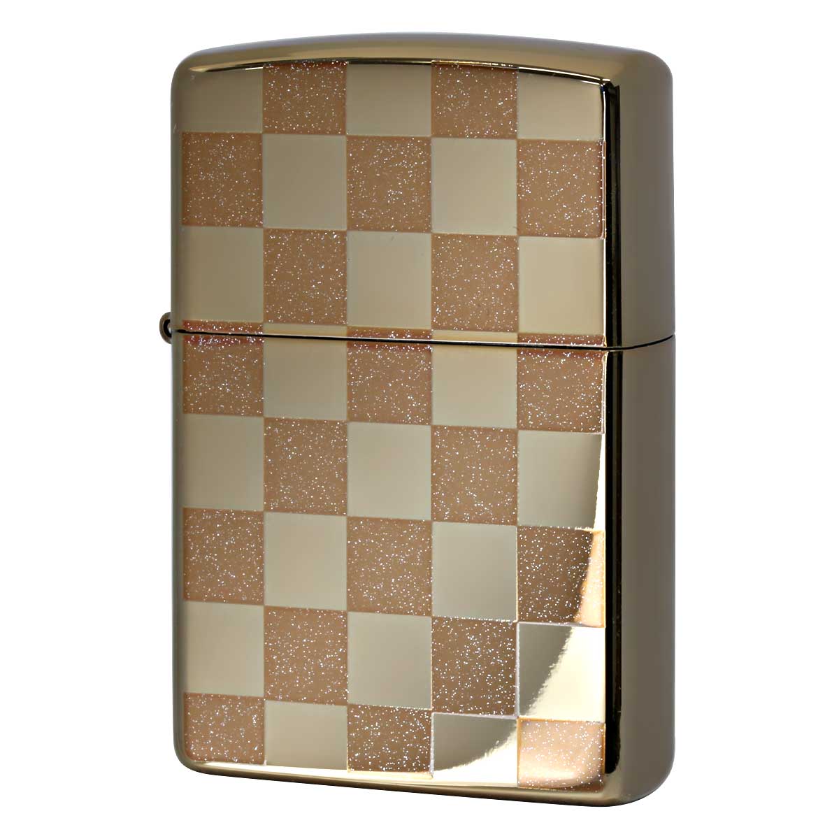 (ZIPPO)ジッポオイルライター チェック柄ラメ ブラウン 25CK-BW