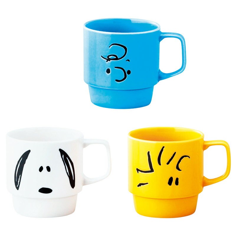 ピーナッツ スタックマグ トリオセット 直径8.5cm 340ml K50410015