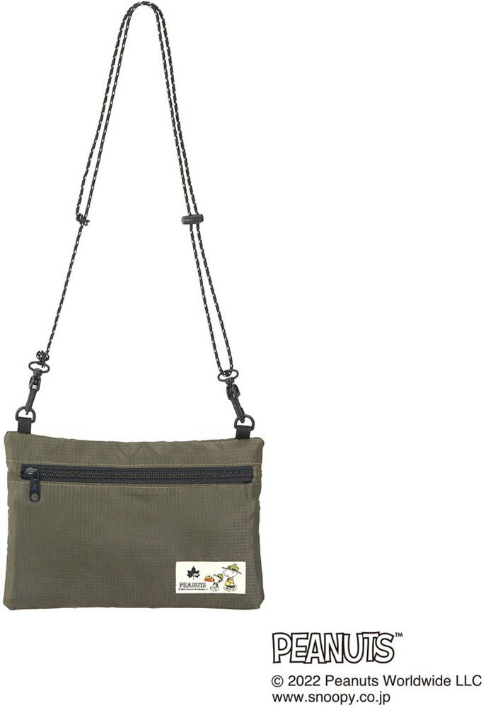 ロゴス SNOOPY サコッシュ カーキ 幅240×高さ17cm #86001103 沖縄・離島を除く LOGOS