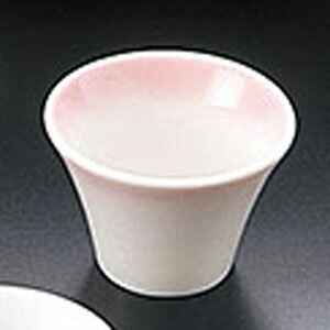 ヤマコー 陶器・反り丸型珍味入 ピンク吹 26720