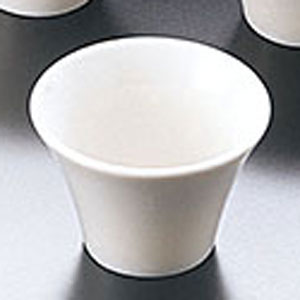 ヤマコー 陶器・反り丸型珍味入 白 26724