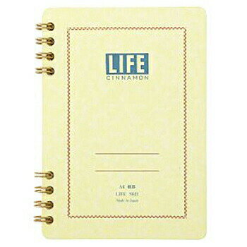 ライフ Life ノート シナモン A6 横罫 N621