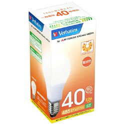 三菱ケミカルメディア｜MITSUBISHI CHEMICAL MEDIA LED電球 バーベイタム 一般電球形 広配光タイプ ・全光束485lm 電球色相当・口金E26 LDA6L-G/VP3