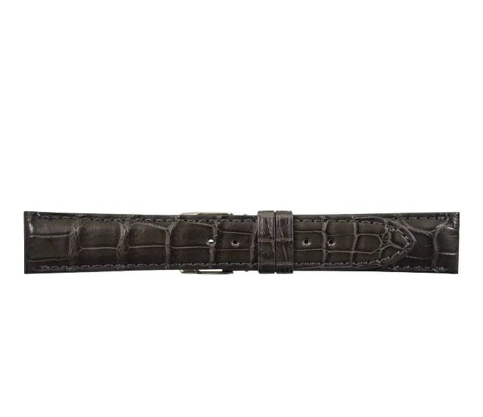 ミモザ MIMOSA 腕時計 替えバンド ベルト メンズ クロコマット クロコダイル 22mm グレー/シルバー 時計バンド 時計ベルト 革 ワニ革