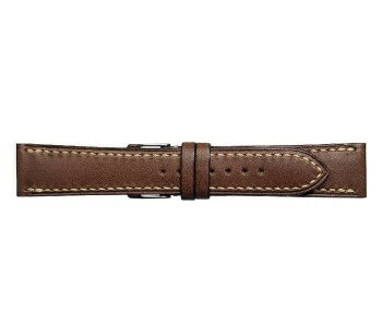 エミッタ Emitta 腕時計 替えバンド ベルト メンズ ブッテーロ/手縫い カーフ 22mm ブラウン/シルバー 時計バンド 時計ベルト 革 牛革