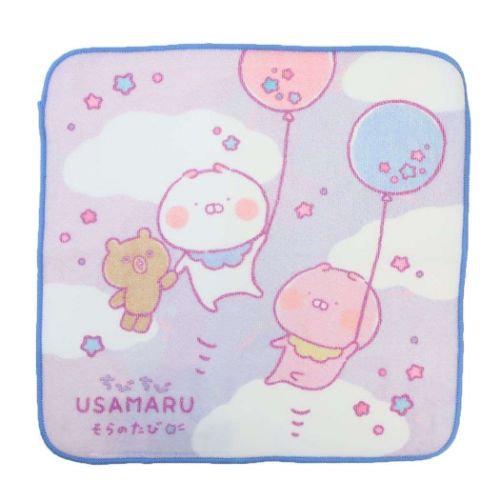 ＬＩＮＥキャラクター　うさまる　そらでぷかぷか　ミニタオル