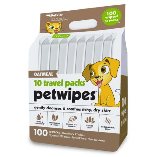 PETKIN オートミールウェットシート 10パック