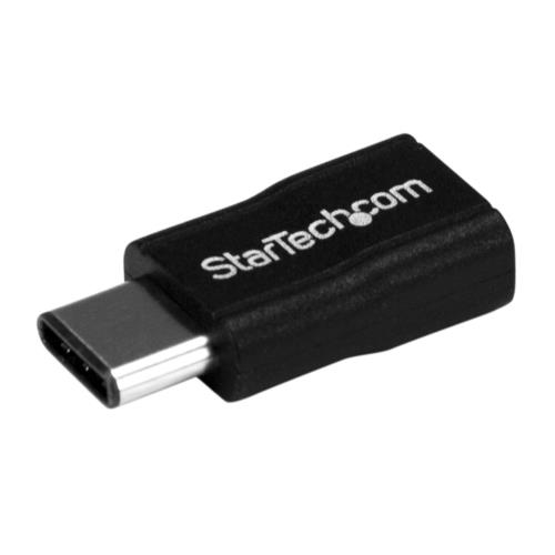 スターテック USB2CUBADP USB Micro－B － Type－C変換アダプター 2．0 480Mbps オス－メス ブラック