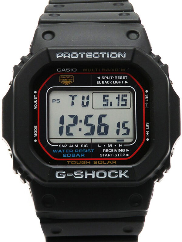 CASIO G-SHOCK 逆輸入モデル ソーラー電波 デジタル腕時計 ブラック ウレタンベルト GW-M5610-1ER