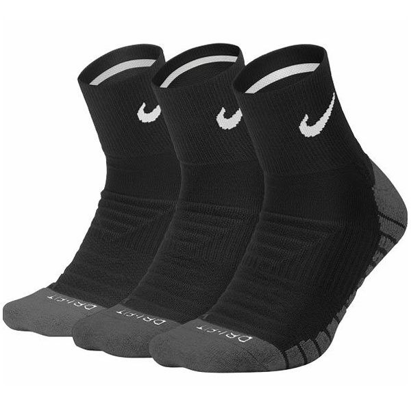 17SU NIKE 3P　DRI-FIT　クッション　クォーター　ソックス SX5549-010 メンズ