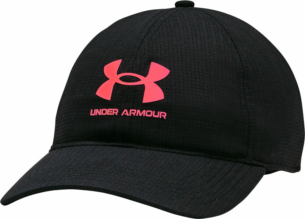 アンダーアーマー｜UNDER ARMOUR メンズ トレーニングキャップ UAアイソチル アーマーベント アジャスタブル キャップ UA Iso-Chill Armourvent ADJ One Size Fits Most：頭囲57.8cmサイズ/Black× Penta Pink 1361528