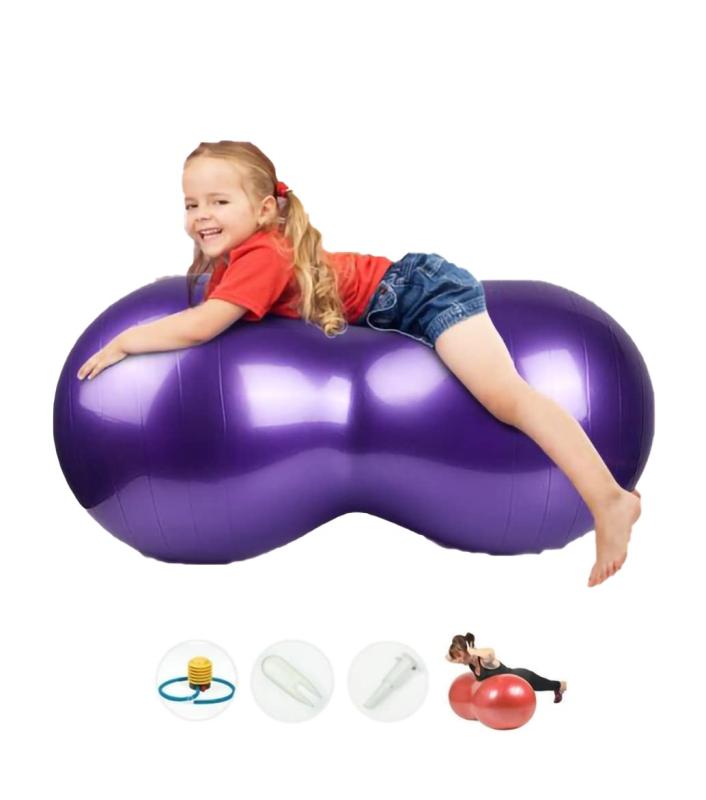 ピーナッツ型 バランスボール 空気入れ付き