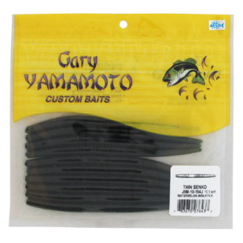 ゲーリーインターナショナル(Gary YAMAMOTO International) スリムヤマセンコー 5インチ 194(ウォーターメロンW/ブラックフレーク)