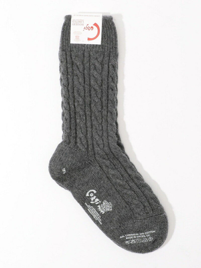 CORGI ウールコットン ケーブルソックス