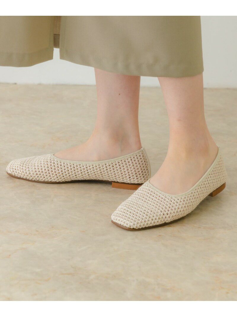 『MADE IN JAPAN』スクエアメッシュフラットシューズ