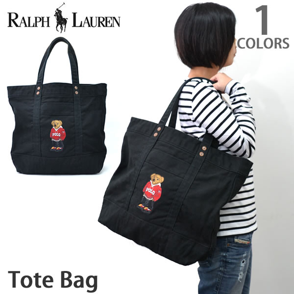 ポロ ラルフローレン【POLO RALPH LAUREN】405688852 トートバッグ BLACK ベアー 大きめ BAG バック バッグ ママバック マザーズバック メンズ レディース 旅行 通勤 通学 買い物【あす楽】【送料無料】
