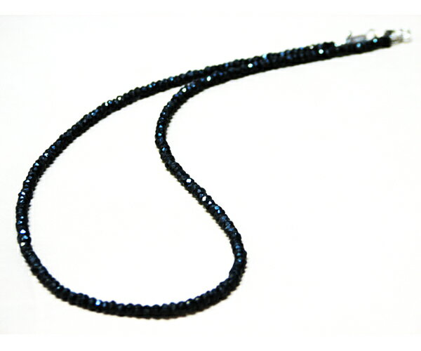 【送料無料】ブラックスピネルネックレス3mm42cm3-42st【RCP】【20P05Nov16】