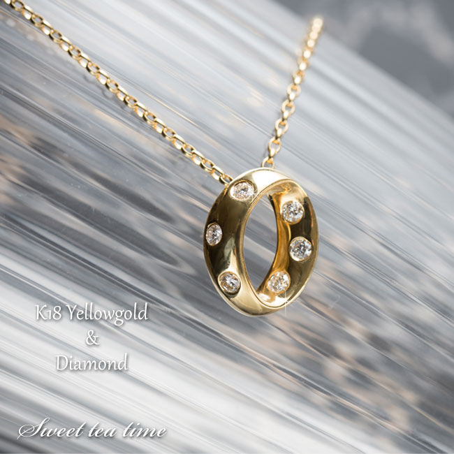 ネックレス レディース K18 ゴールド ダイヤモンド 0.30ct ファッション ジュエリー レディース ペンダント ネックレス【送料無料】【ギフト】【P20】【DeL】